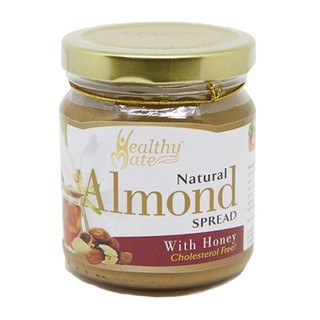 Healthy Mate Natural Almond Spread with Honey 200g เฮลตี้เมทเนเชอรัลอัลมอนด์สเปรดผสมน้ำผึ้ง 200 กรัม