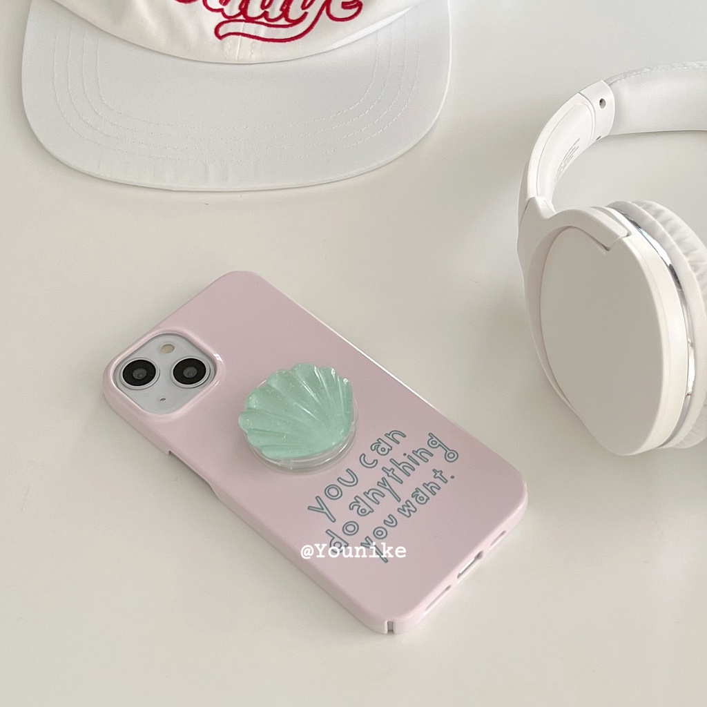 Mermaid Princess Milkshake สีชมพูน่ารักเหมาะสําหรับ 16/15/13pro/14promax/12/11/17i เคสโทรศัพท์ Hard Case