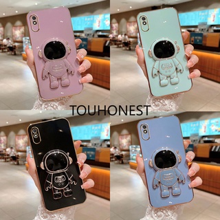 เคส Xiaomi Redmi Note 7 Pro เคส Redmi Note 8 Pro เคส Redmi Note 10 Pro เคส Redmi Note 11 Pro Case Redmi Note 8T Case Redmi Note 10S Note 11S Case Redmi 9A 10X Luxury Cute Silicone 3D Astronaut Stand Phone Cover Case โทรศัพท์มือถือ ซิลิโคน ลายนักบินอวกาศ