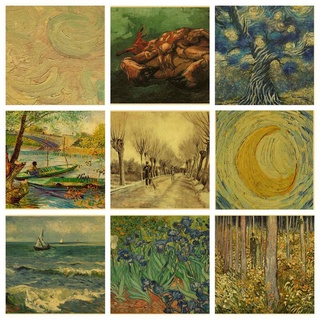 Vincent van Gogh โปสเตอร์วอลเปเปอร์ สําหรับตกแต่งผนัง บาร์ คาเฟ่ หอพัก 30x40 ซม.