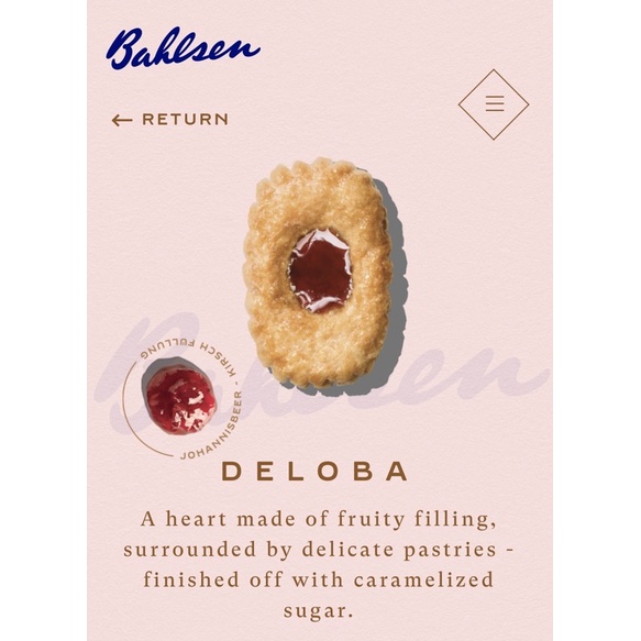 🇩🇪 Bahlsen Deloba Blueberry/ Redcurrant 100g.