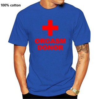 ขายดี เสื้อยืดลําลอง แขนสั้น พิมพ์ลาย ORGASM DONOR สีดํา สําหรับผู้ชาย DAhlil44NIpibh99S-5XL