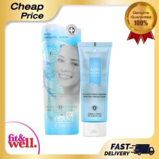 โฟมล้างหน้า Provamed โปรวาเมด - Acniclear Cleansing Gel 120 ml หลอดสีฟ้าใส