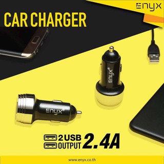 Enyx หัวชาร์จในรถงานแท้100% Enyx Car charger 2.4A/1.2A  มีระบบตัดไฟในตัว/ชาร์ตเร็ว