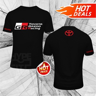 คอตต้อนคอกลมใหม่ พร้อมส่ง เสื้อยืด ลาย Toyota Gazoo Racing GR TRD สีดํา สีเทา สีขาว สีแดงS-5XL