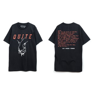 เสื้อยืดโอเวอร์ไซส์QWT12 QUITEHAND BLACK ดำS-3XL