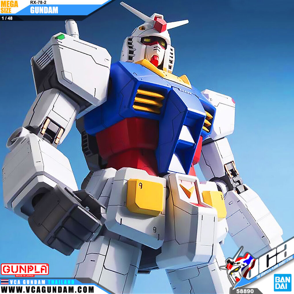 Bandai Gunpla Mega Size 1 48 Rx 78 2 Gundam โมเดล ก นด ม ก นพลา Vca Gundam Shopee Thailand