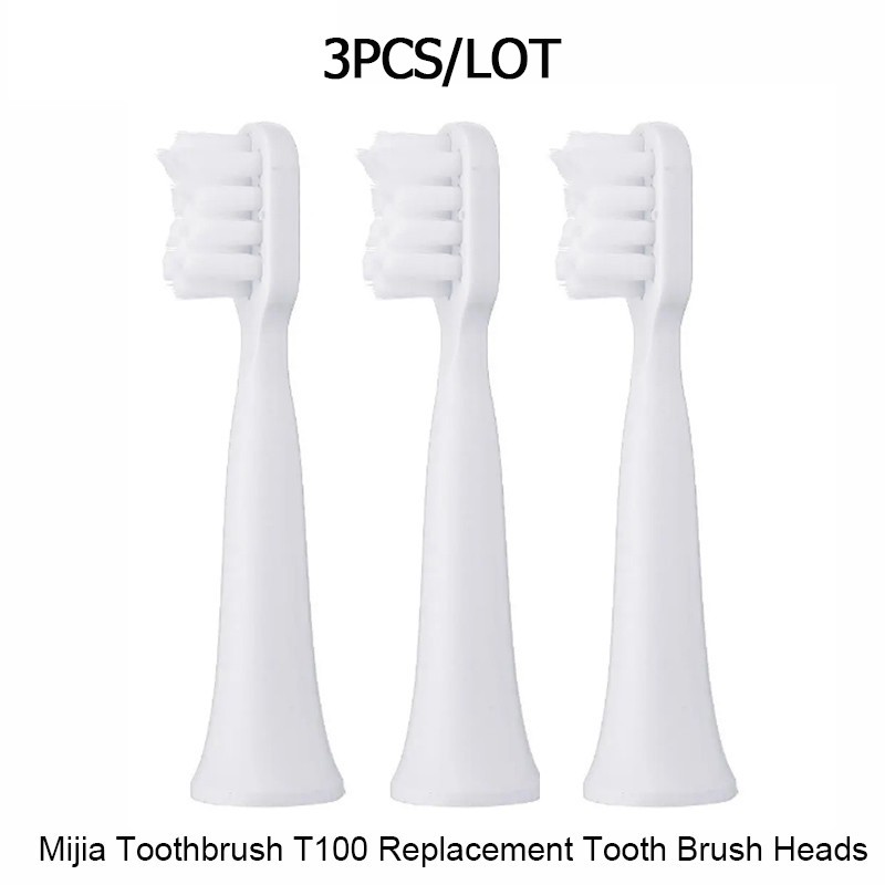 Xiaomi หัวแปรงสีฟัน หัวแปรง 3ชิ้น 3Pcs Replacement ToothBrush Heads for T100 Smart Electric Toothbrush Waterproof