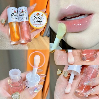 🎉สินค้าพร้อมส่ง ไม่ต้องพรีออเดอร์🎡 🌹OULESONG Honey ลิปกลอส ลิปมัน  ลิปสติก ชิมเมอร์ ใส ให้ความชุ่มชื้น ริมฝีปากเจลลี่