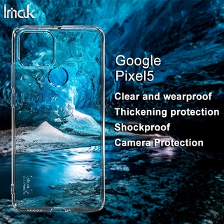 Original Imak Casing Google Pixel 5 Transparent Soft TPU Back Case Pixel5 Clear Silicone Shockproof Cover