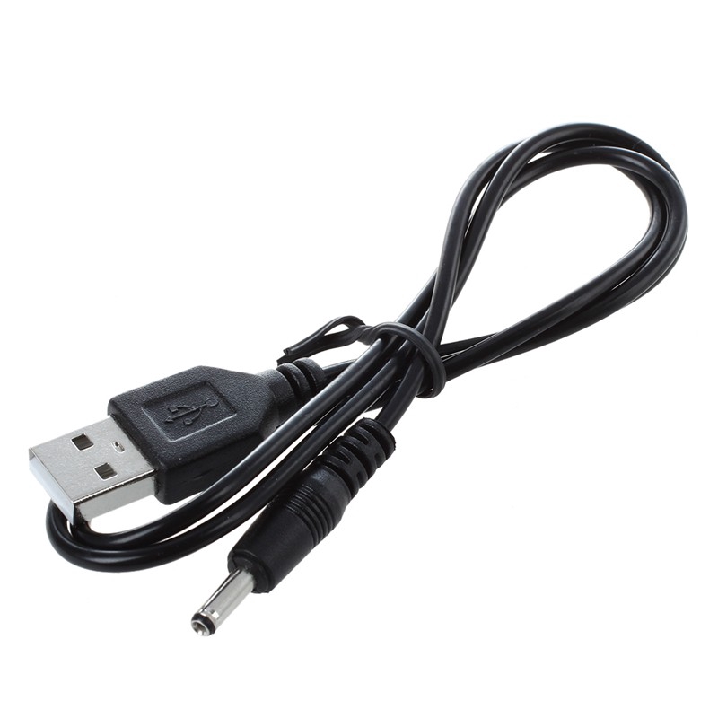 สายชาร์จ USB 3.5 มม. x 1.3 มม. สีดำ