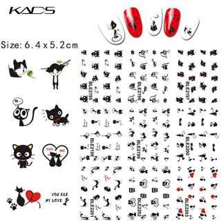 Kads สติ๊กเกอร์ลายน้ําสําหรับตกแต่งเล็บ