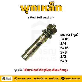 พุกเหล็ก เกรดดี 3/8 หุน **ราคายกกล่อง**