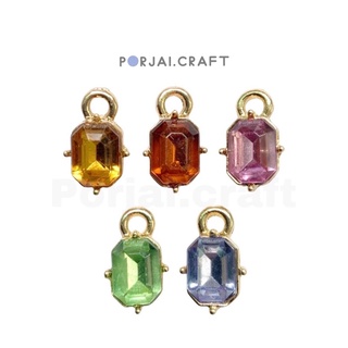 จี้คริสตัลสี่เหลี่ยม Square pendants 14mm