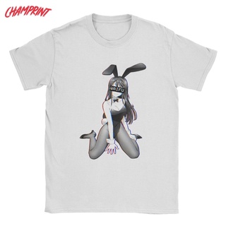 เสื้อยืดคอกลม แขนสั้น ผ้าฝ้าย 100% พิมพ์ลายอนิเมะ Sakurajima Mai Waifu Bunny Girl Senpai สําหรับผู้ชาย และผู้หญิง