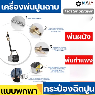 MOLY TOOLS เครื่องพ่นปูนแบบพกพา น้ำหนักเบา รุ่นฉีดผนัง ML-CM001