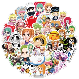 50Pcs Anime ONE PIECE Luffy Stickers For Car Laptop PVC Backpack Home Decal Pad Bicycle