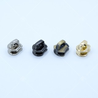 ปลีก/ส่ง (5ชิ้น) หัวซิปรถไฟ เบอร์3 งานซิ้ง ชุบเกรดA ไม่ลอก ไม่ดำ (ZP0003) (ใช้กับเส้นซิปฟันเหล็ก)