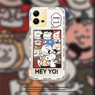 ใหม่ เคสโทรศัพท์มือถือแบบนิ่ม ใส กันกระแทก ลายการ์ตูนครอบครัวสนูปปี้น่ารัก แฟชั่น สําหรับ VIVO V25 5G V25e Y02S Y77 5G V25 V25e 2022