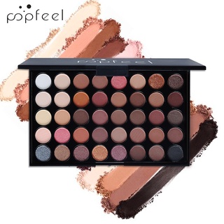 Popfeel พาเลตต์อายแชโดว์ เนื้อแมตต์ ชิมเมอร์ กันน้ํา ติดทนนาน 40 สี สําหรับผู้หญิง