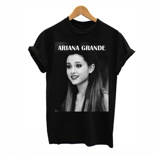 tshirtเสื้อยืดคอกลมฤดูร้อนเสื้อยืด ลาย Ariana Grande สีดํา สําหรับผู้ชาย และผู้หญิงSto4XL