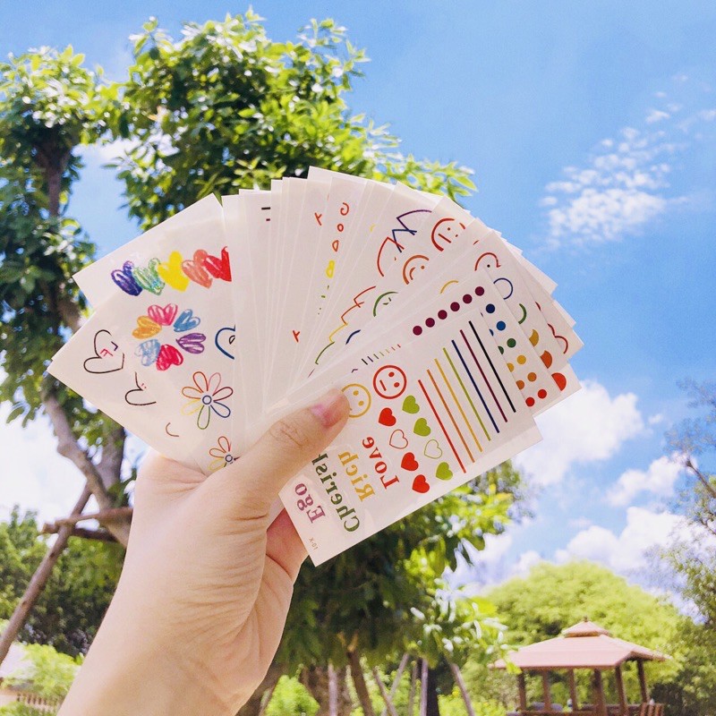 [👑พร้อมส่ง👑] แทททูมินิมอลกันน้ำน่ารัก 30 แผ่น💓 มีให้เลือกไม่ต่ำกว่า12แบบ✨