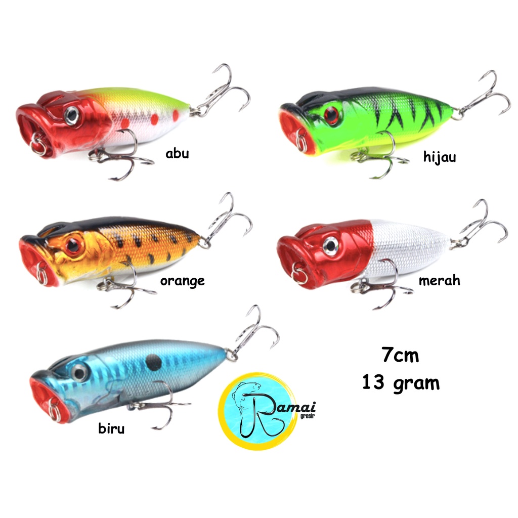 POPPER TOP WATER FISHING BAIT 12 กรัม 7 ซม. หล่อ UL