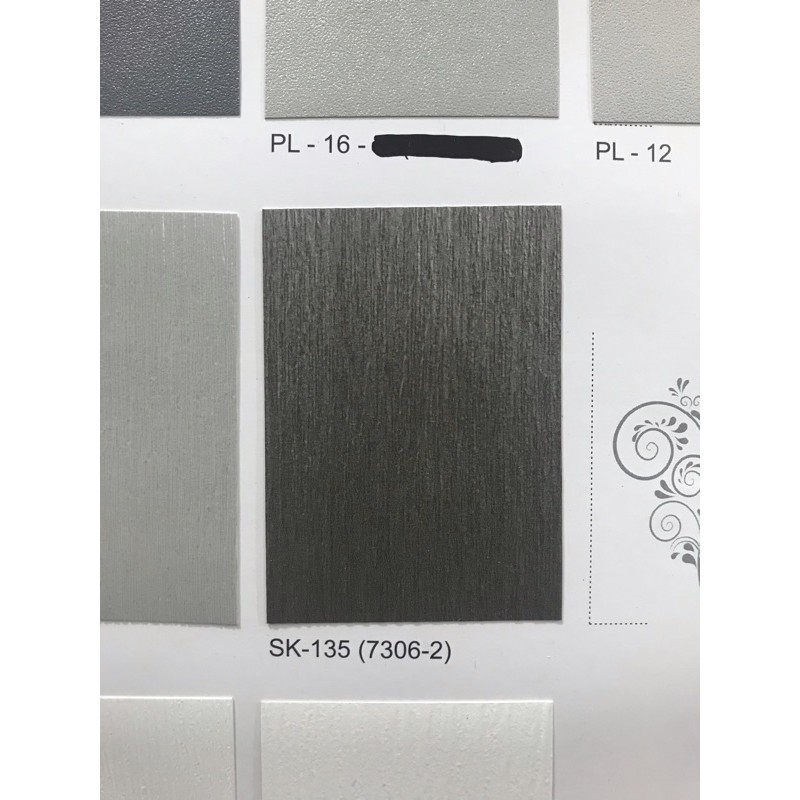 Huben Sheet SK-135 / Taco Sheet / Pvc Sheet / Deco Sheet สีเงิน