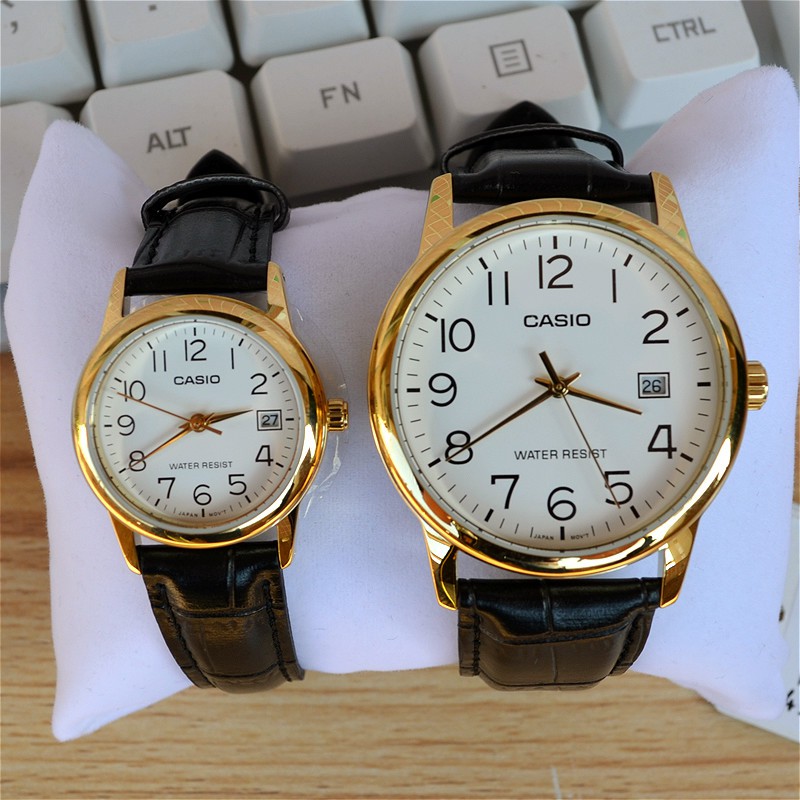 แท้นาฬิกา Casio หญิงย้อนยุคดิจิตอลนักเรียนคู่นาฬิกาคาสิโอชาย นาฬิกาข้อมือสตรีขนาดกะทัดรัดของขวัญ