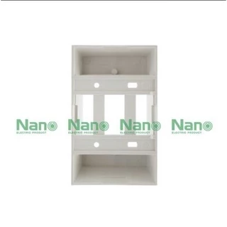 Nano บ๊อกลอย 2x4, 4x4 กล่องลอย บล๊อคลอย พลาสติก ขาว ดำ Nano 403 404 รุ่นClassic Series ใช้กับยี้ห้อพานาและช้างได้