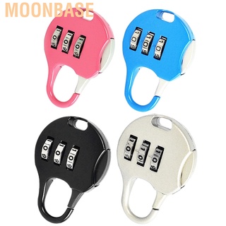 Moonbase Mini Combination Lock 3 Digit Padlock Anti Theft Zinc Alloy Code for Lockers Suitcases Luggage