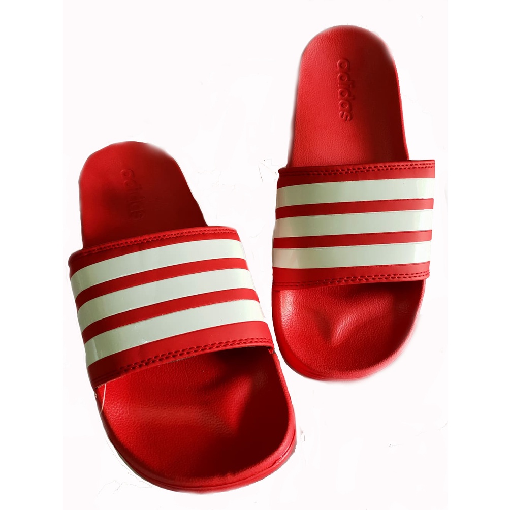 Adidas  Cloudfoam Plus3-Stripes สีแดง