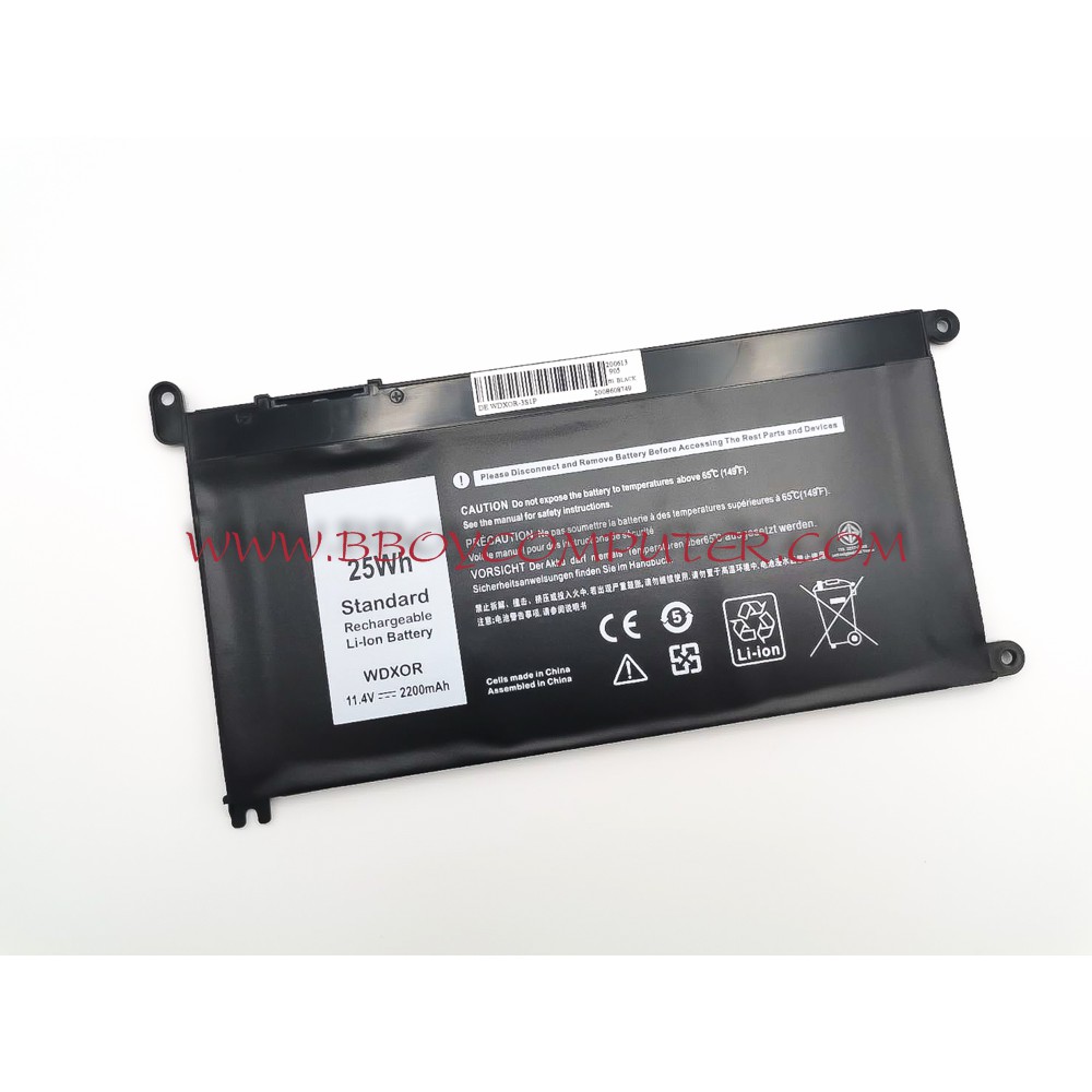 DELL Battery แบตเตอรี่ INSPIRON WDXOR P74G 15 5567 5568 5378 13 7368 7460 7472 Vostro 14 5468 15 556