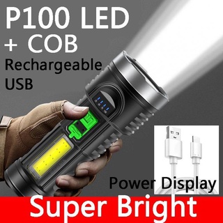 ไฟฉาย LED มัลติฟังก์ชั่น แบบใส ชาร์จ Usb