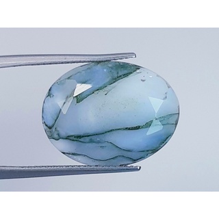 13.55 ct โอปอลพลาสม่า ธรรมชาติ Natural Plasma Opal Oval Cut Loose Gemgstone For Fine Jewelry