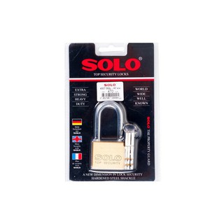 กุญแจลูกปืน SOLO 4507SQ-40L 40MM PB | SOLO | 4507SQ-40L Hardwares ประตู Doors &amp; Windows May Saver กุญแจลูกปืน SOLO 4507S