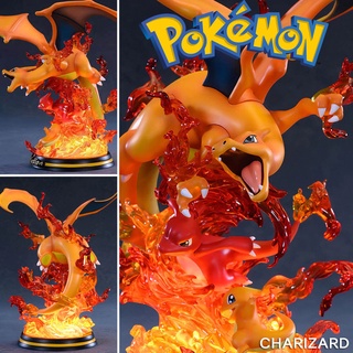 Figure ฟิกเกอร์ MFC Studio Pokemon Evolution of Charizard โปเกมอน อีโวลูชัน อ็อฟ ลิซาร์ดอน ชาริซาร์ด Resin Statue LED