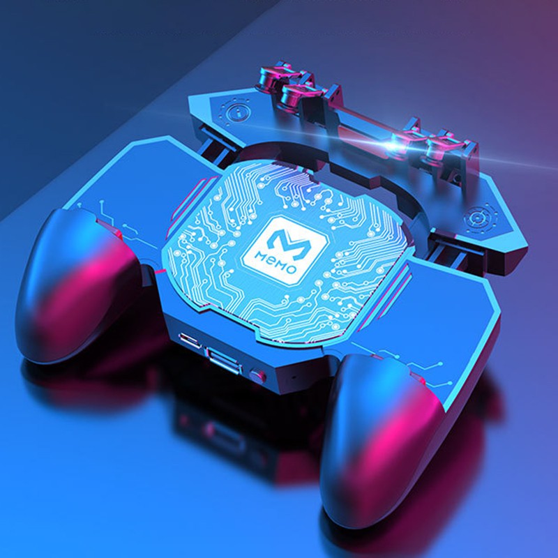 Memo DL88 Gamepad พัดลมระบายความร้อน 6 นิ้ว Cooler Handle Semiconductor จอย PUBG พร้อมปุ่มยิง 4 ตำแหน่ง (รวม VAT)