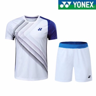 Yonex เสื้อกีฬา คอกลม แขนสั้น เหมาะกับใส่วิ่ง แบดมินตัน สําหรับผู้ชาย และผู้หญิง