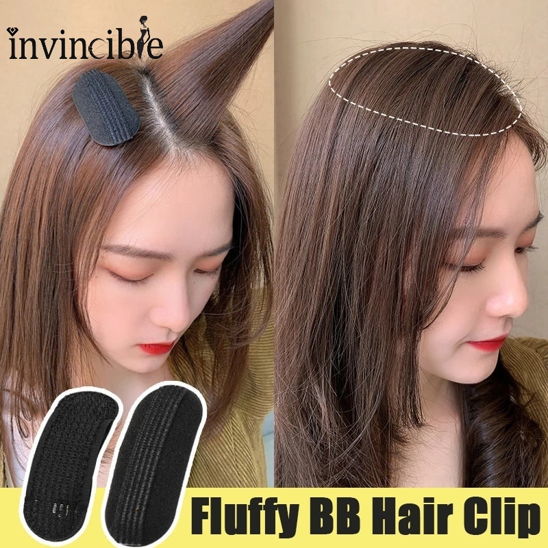 2 ชิ้น / เซต ผู้หญิง ปุย BB กิ๊บ / แผ่นฟองน้ํา เพิ่มรากผม ที่มองไม่เห็น / เครื่องมือจัดแต่งทรงผม แบบยกสูง ระบายอากาศ