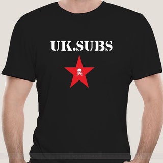 เสื้อยืดวินเทจเสื้อยืด ผ้าฝ้าย พิมพ์ลายคลื่นยักษ์ร็อค UK Subs แฟชั่นสําหรับผู้ชายS-5XL