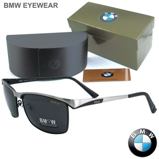 Polarized แว่นกันแดด แฟชั่น รุ่น BMW B 735 C-1 สีดำ เลนส์ดำ แว่นตา ทรงสปอร์ต วัสดุ Stainless (เลนส์โพลาไรซ์)