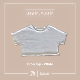 เสื้อครอปสีขาว crop top
