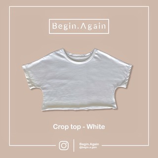 เสื้อครอปสีขาว crop top