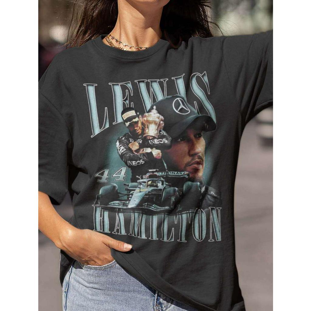 Lewis Hamilton เสื้อยืด ลายทีมแข่งรถ Mercedes 90s สไตล์วินเทจ ของขวัญสําหรับเขา และเธอ 1 ชิ้น