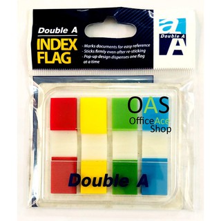 DOUBLE A Index Flag ธงโน๊ตกาวในตัว 44X12mm แพ็คละ 80 ชิ้น(Flags)