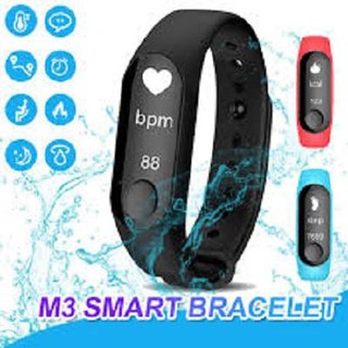 M3 SMART BAND กำไลอัจฉริยะเพื่อการออกกำลังกาย วัดความดันโลหิต เครื่องวัดชีพจร นับก้าว เชื่อมต่อ มือถือ รับสายเรียกเข้า