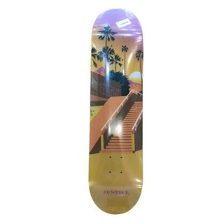 Justice Skateboard Deck Vintage Yellow Size 8.0"