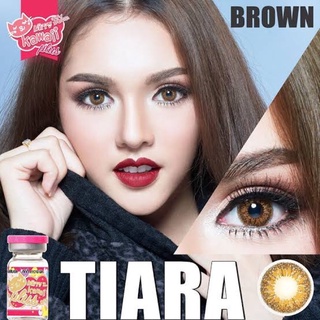 คอนเเทคเลนส์ Kitty kawaii Tiara brown บิ๊กอาย