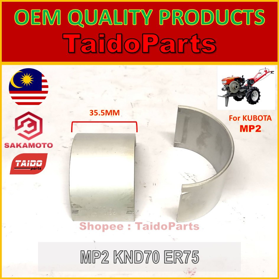 Kubota MP2 kerbau bensi ER75 KND70 เครื่องยนต์แบริ่งก้านสูบ STD OS 025 050 oversize